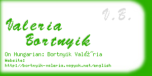 valeria bortnyik business card